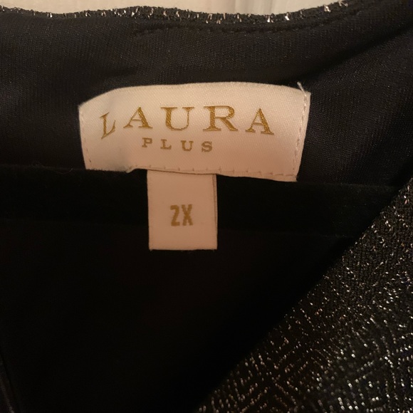 Laura Plus Ladies Dress Size 2X. Sleevless Metallic Dress. Never worn. - Picture 2 of 2